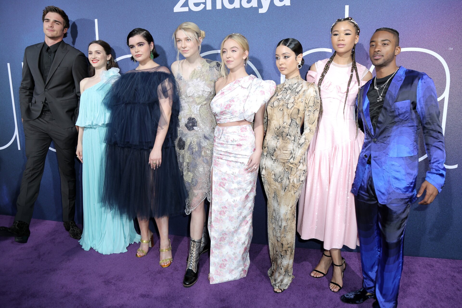 The cast of HBO’s Euphoria at the 2019 premier of the show’s first season.  