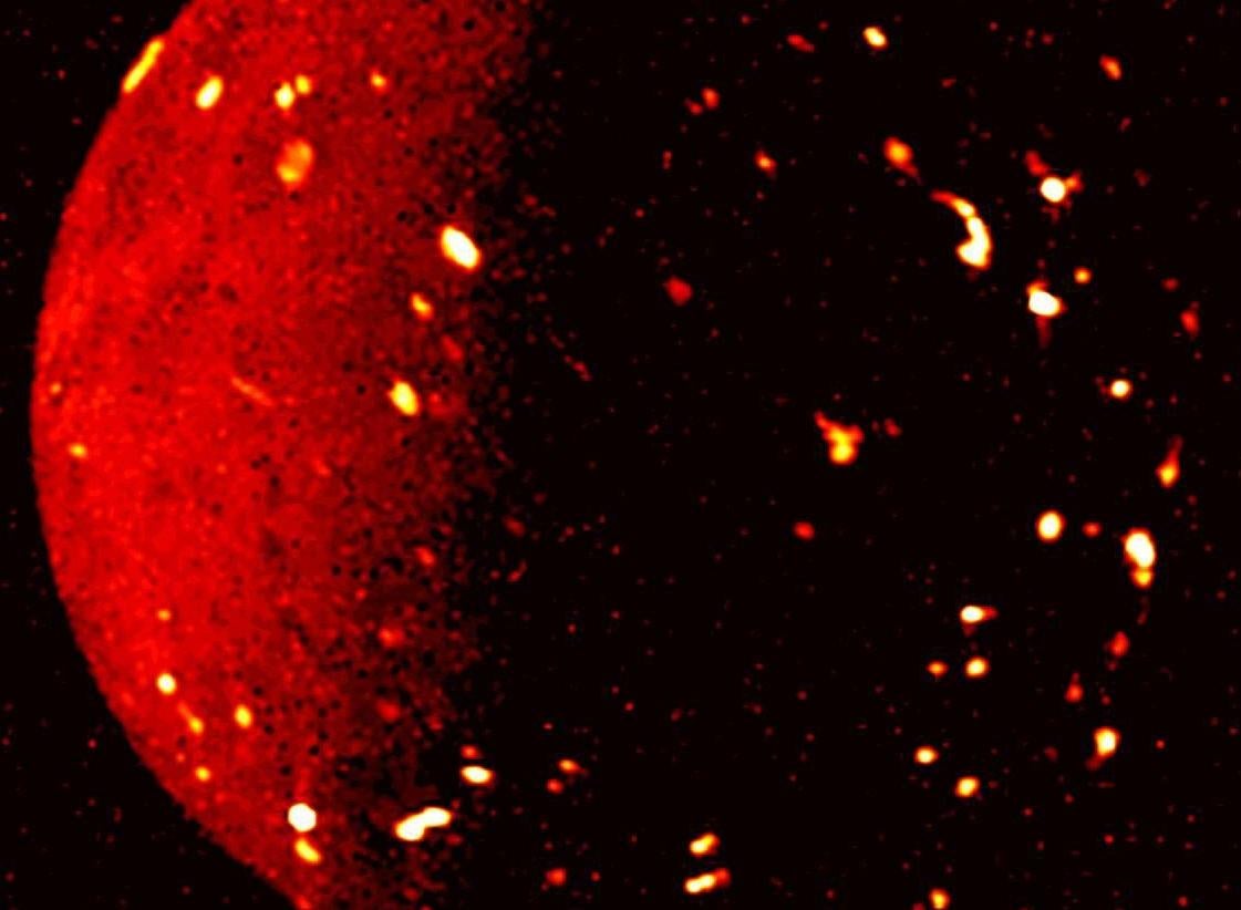Io as seen by the Jovian Infrared Auroral Mapper.