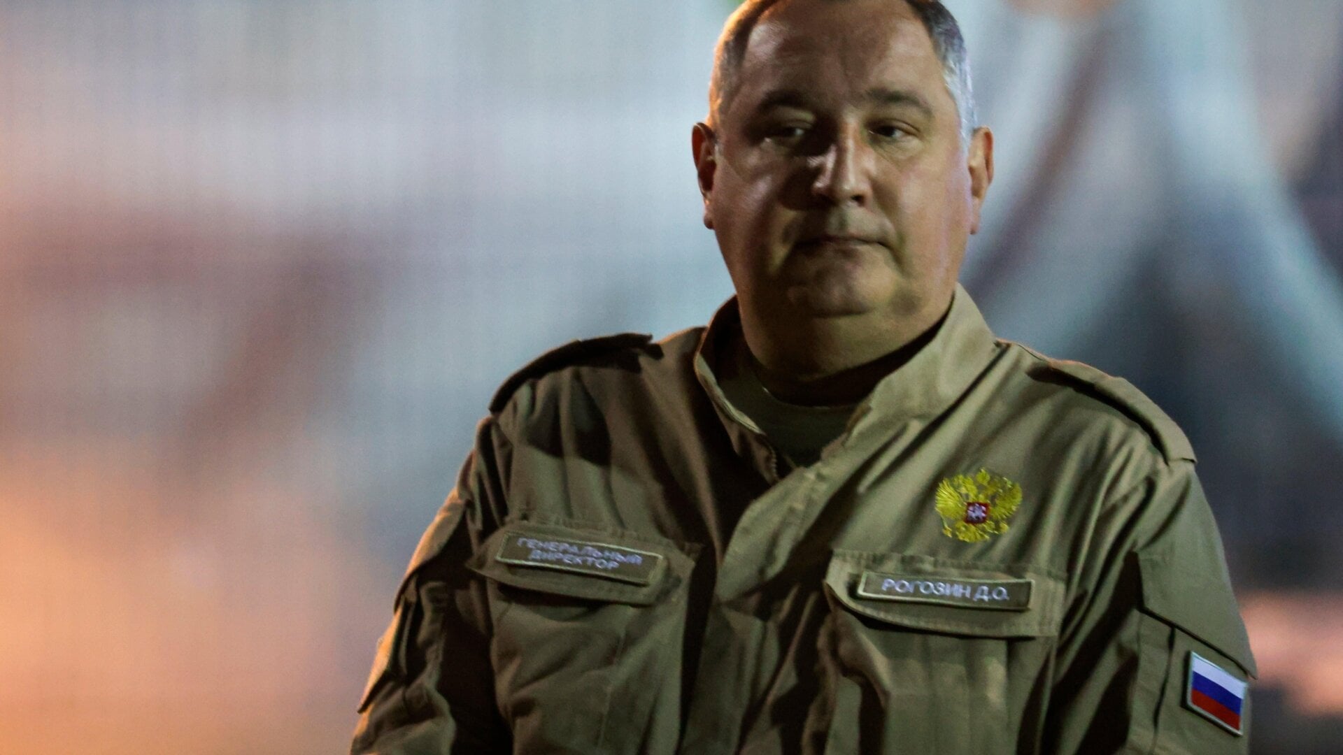 Dmitry Rogozin is pictured during the launch of a Soyuz-2.1b carrier rocket in January 2021.