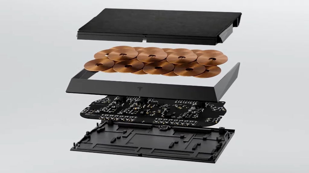 A render of the guts inside Tesla’s charging system.