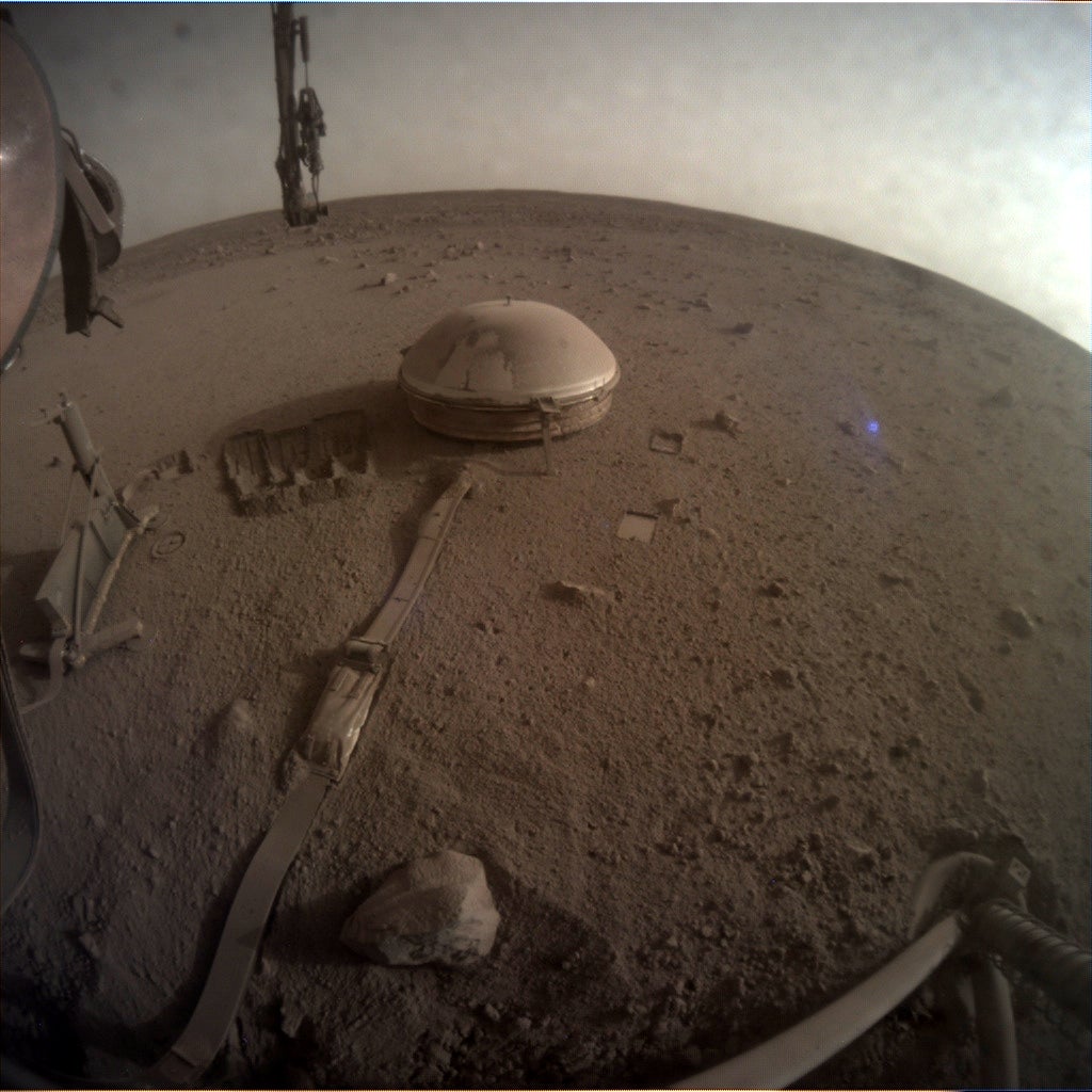 InSight’s most recent image, taken on December 11.