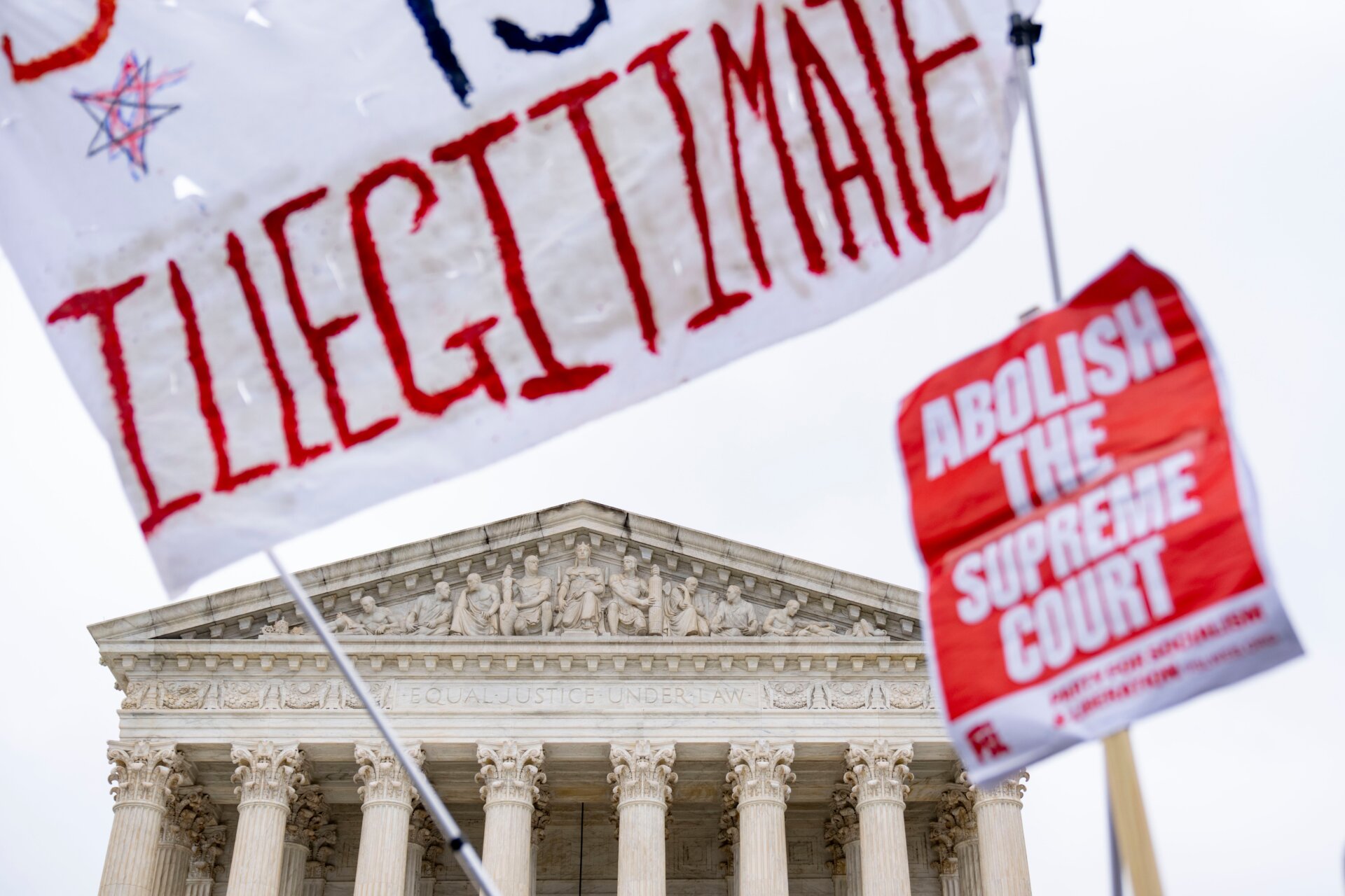 A protest in front of the Supreme Court in December.