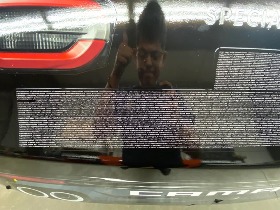 Folks over at r/nascar used their Community Funds money to print 1,400 of their members’ names on driver Ryan Vargas’ racecar. 