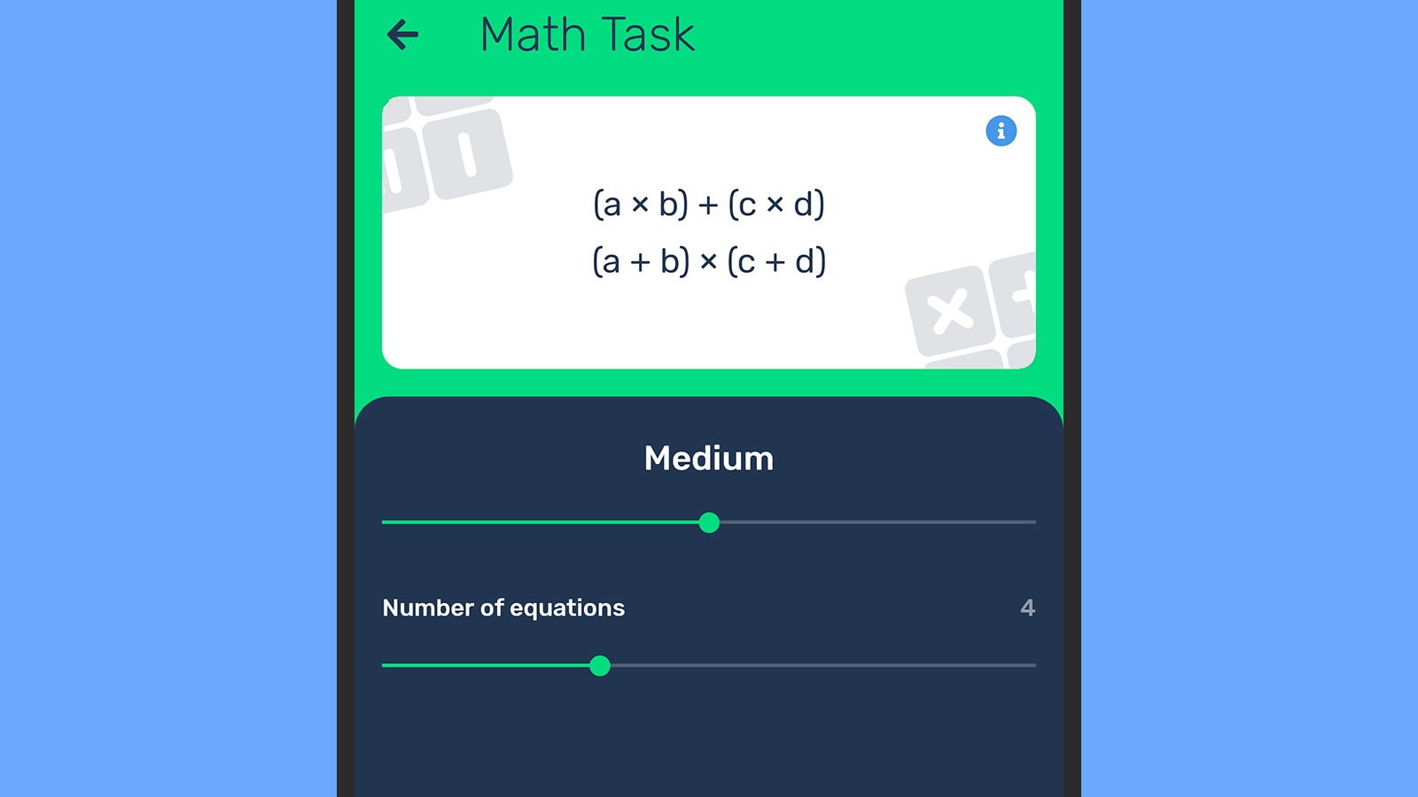 You can set the difficulty of the tasks with I Can’t Wake Up!