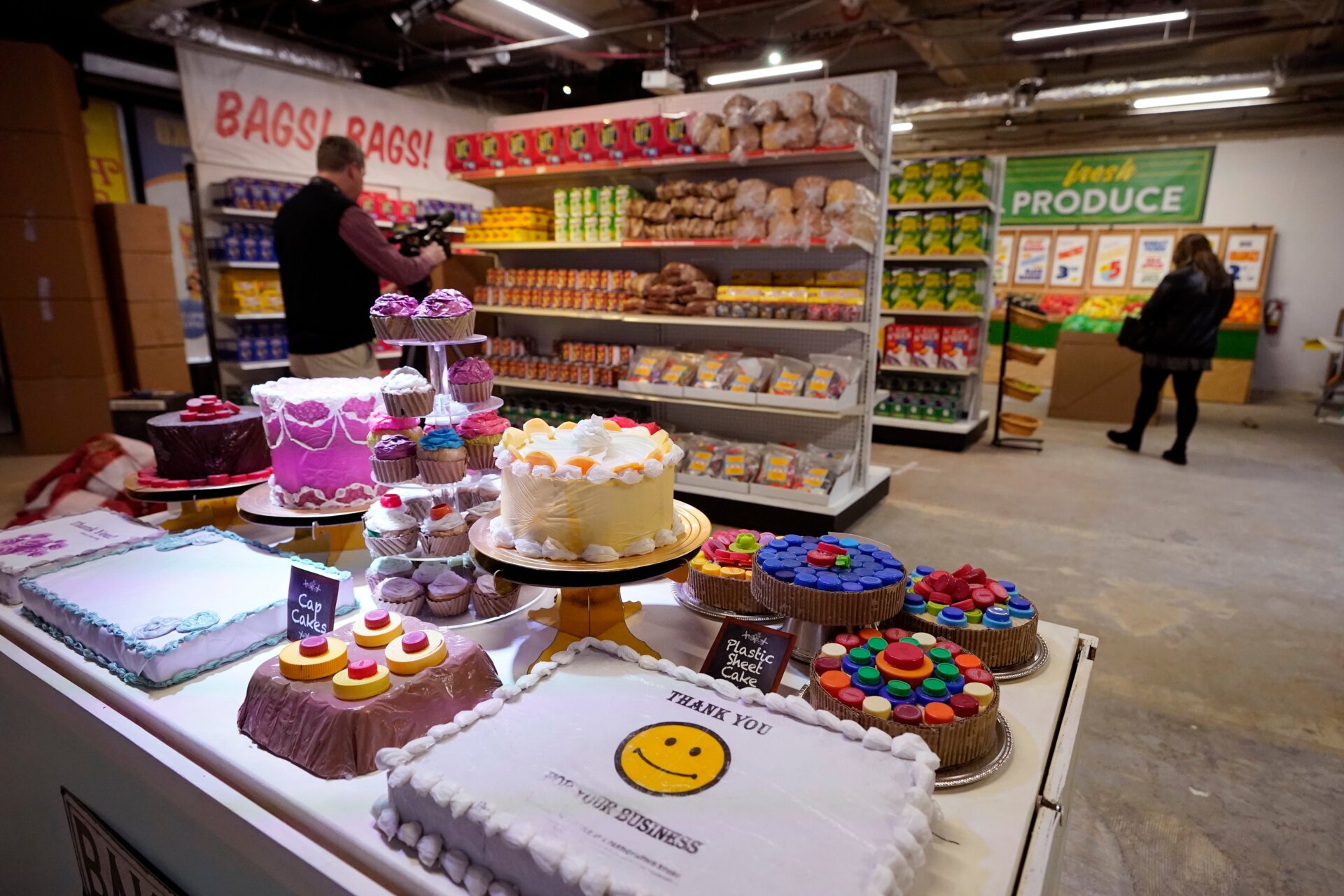 The pastry section of the display.