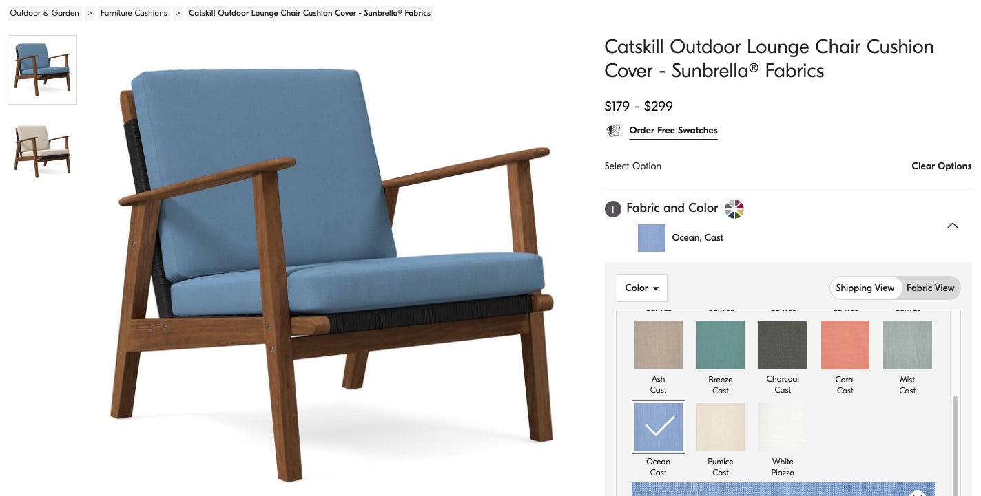West Elm’s copy lacks the Twitter office chair’s light wood frame. 