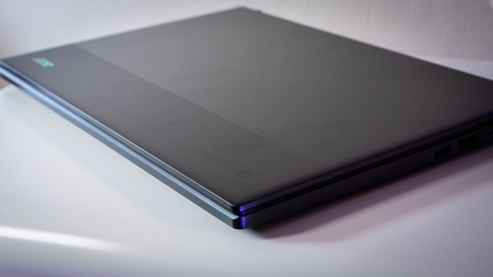 The Chromebook 516 GE is light and portable, but don’t leave the charger behind. 