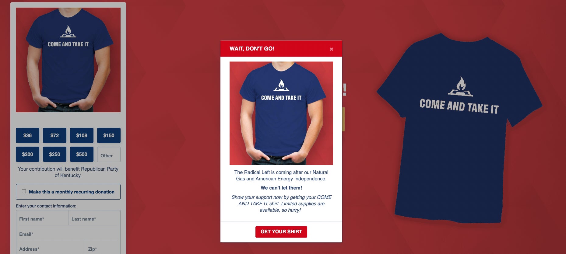 Imagine buying this shirt on Monday, and then finding out there is no gas stove ban coming on Tuesday. 