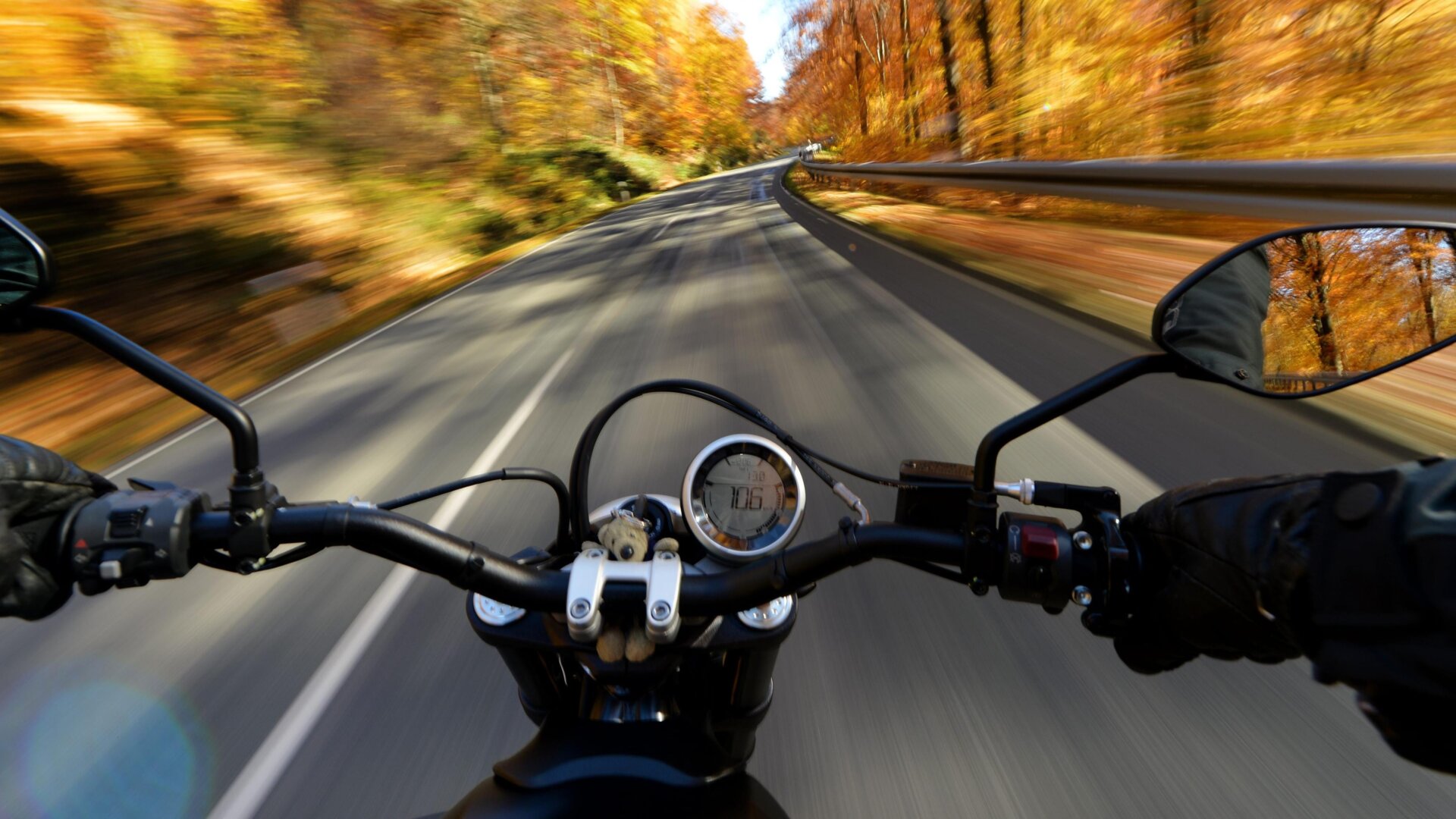 The biker was on the run from the Georgia State Patrol.