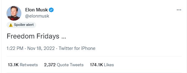 The old version. Note that the L in @elon musk is a straight line here. 