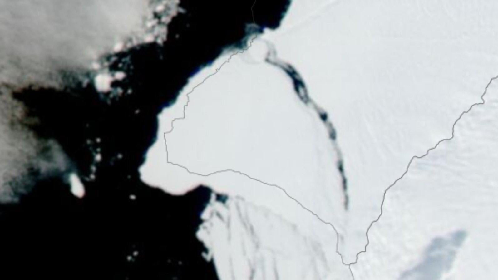 An satellite image from this year showed Chasm-1 expanding as the unnamed iceberg calved into the Weddell Sea. 
