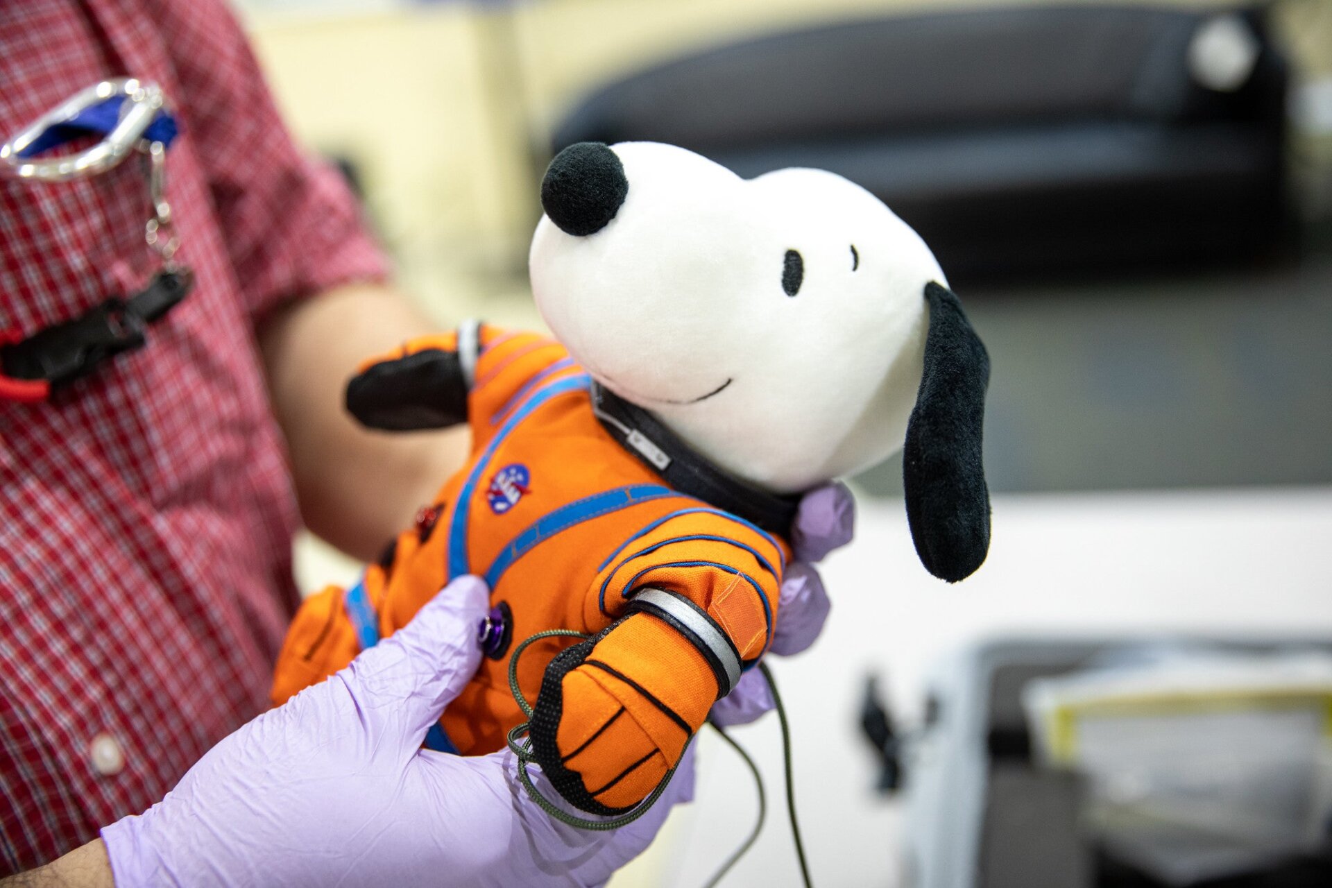 The Snoopy zero-gravity indicator following the Artemis 1 mission. 