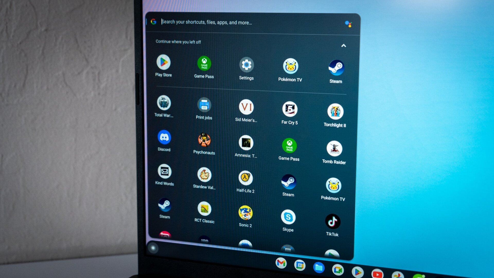 Games can be launched natively from ChromeOS’s app drawer. 