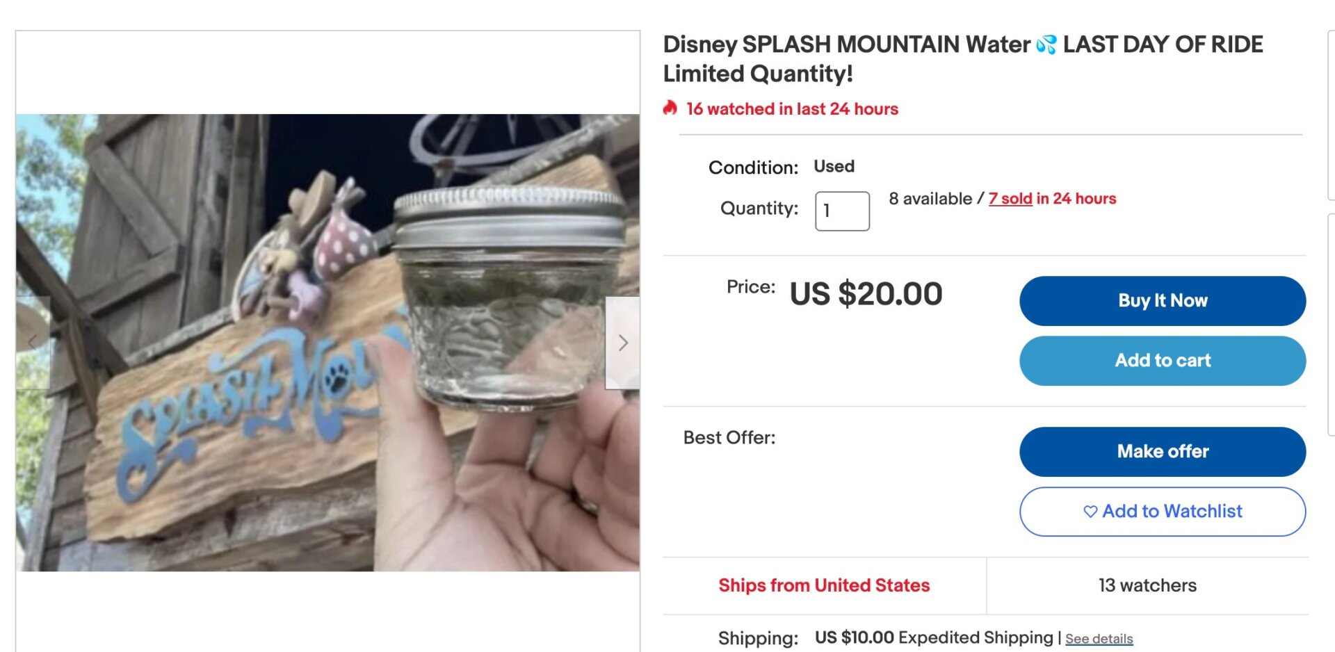 Screenshot: eBay