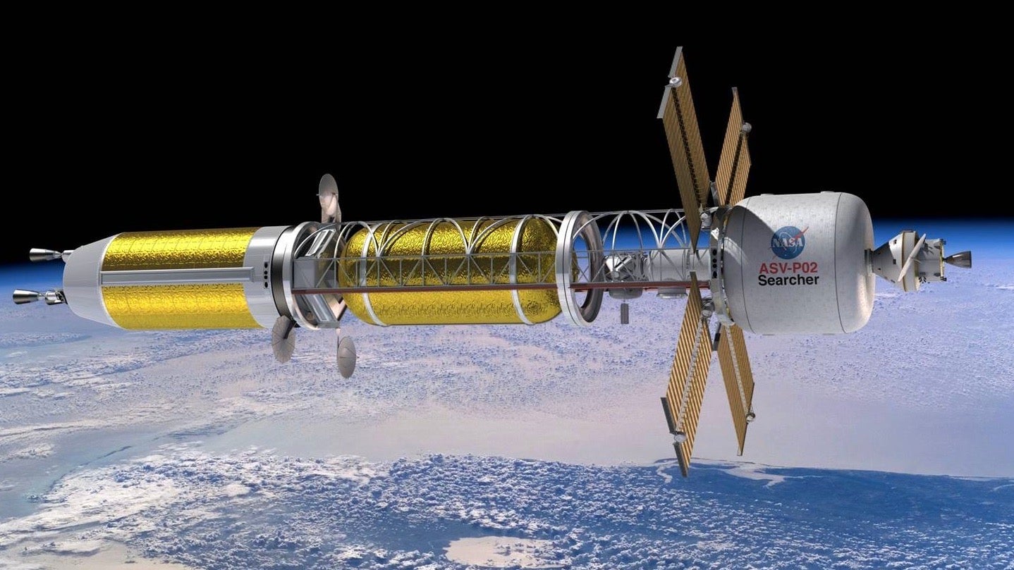 Artist’s conception of a spacecraft enabled by nuclear thermal propulsion.