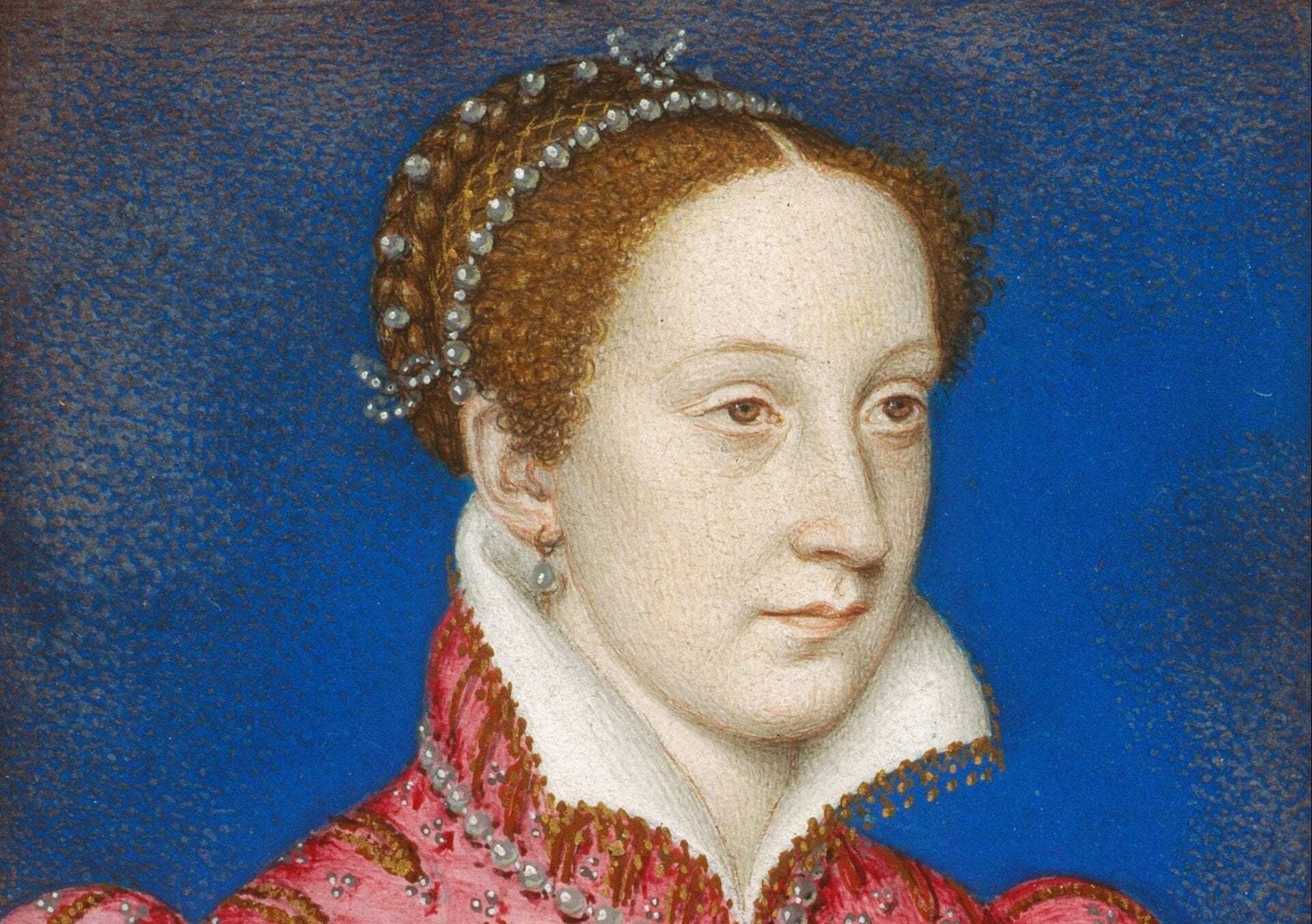 A portrait of Mary, Queen of Scots.