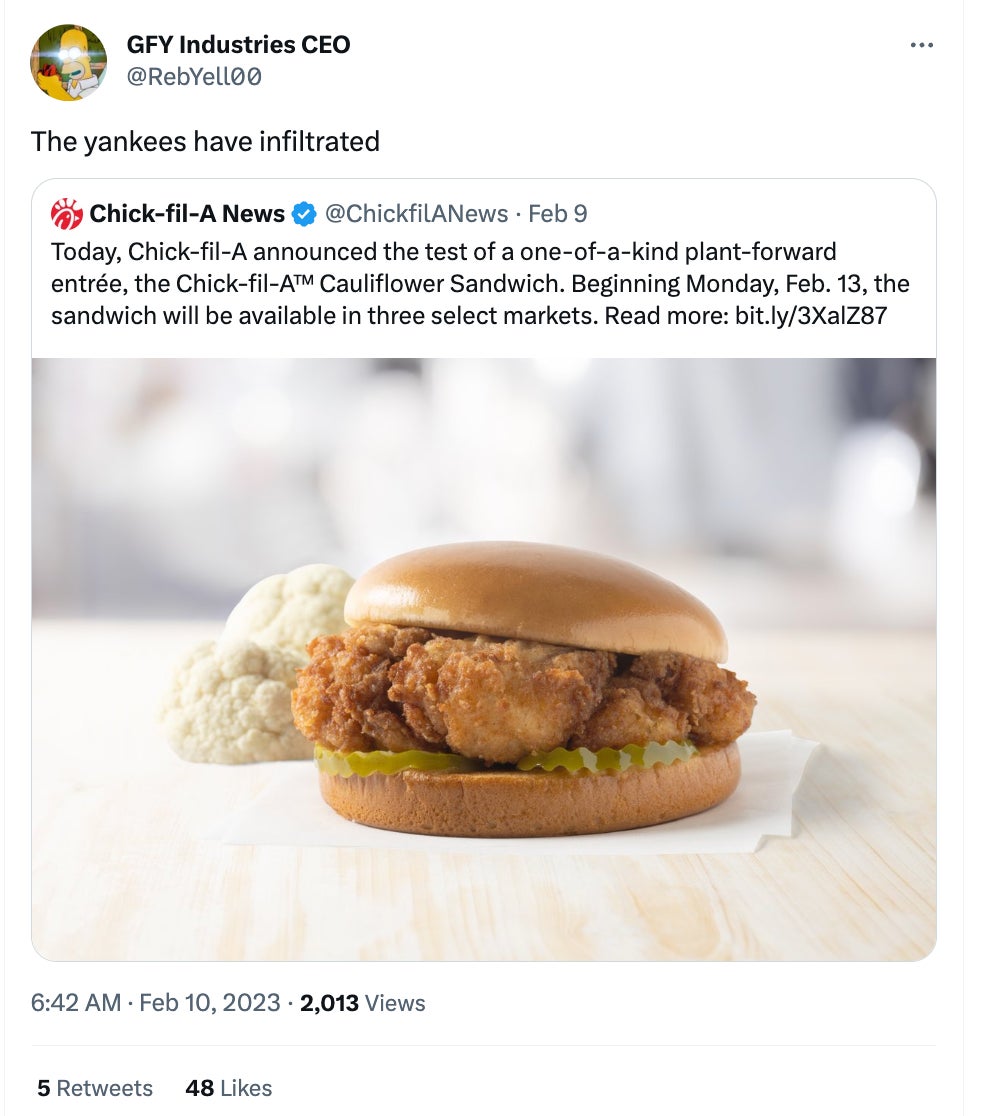 Vegetarians only live in the Northeast. 