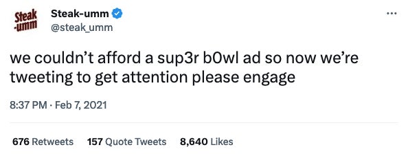 Screenshot: Steak-umm / Twitter / Gizmodo