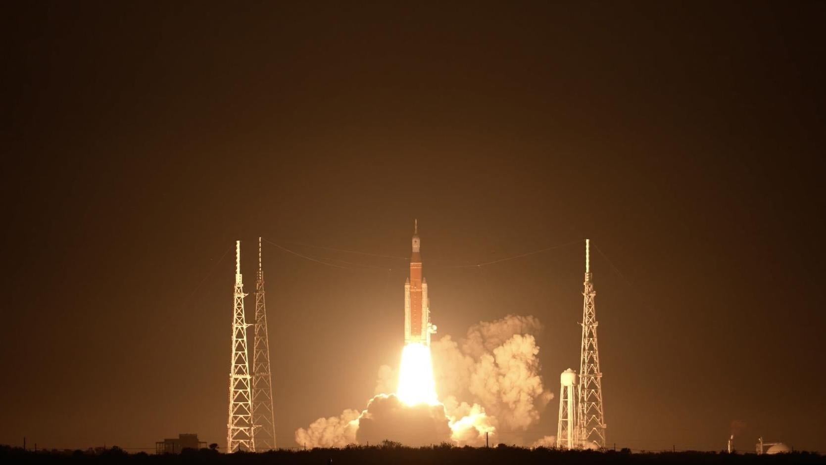 The Space Launch System carrying the Orion spacecraft for the Artemis 1 mission launched on November 16, 2022.