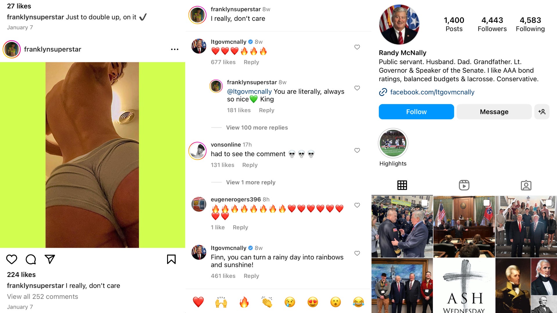 Randy McNally refers to @franklynsuperstar as “Finn,” which is the 20-year-old’s nickname.