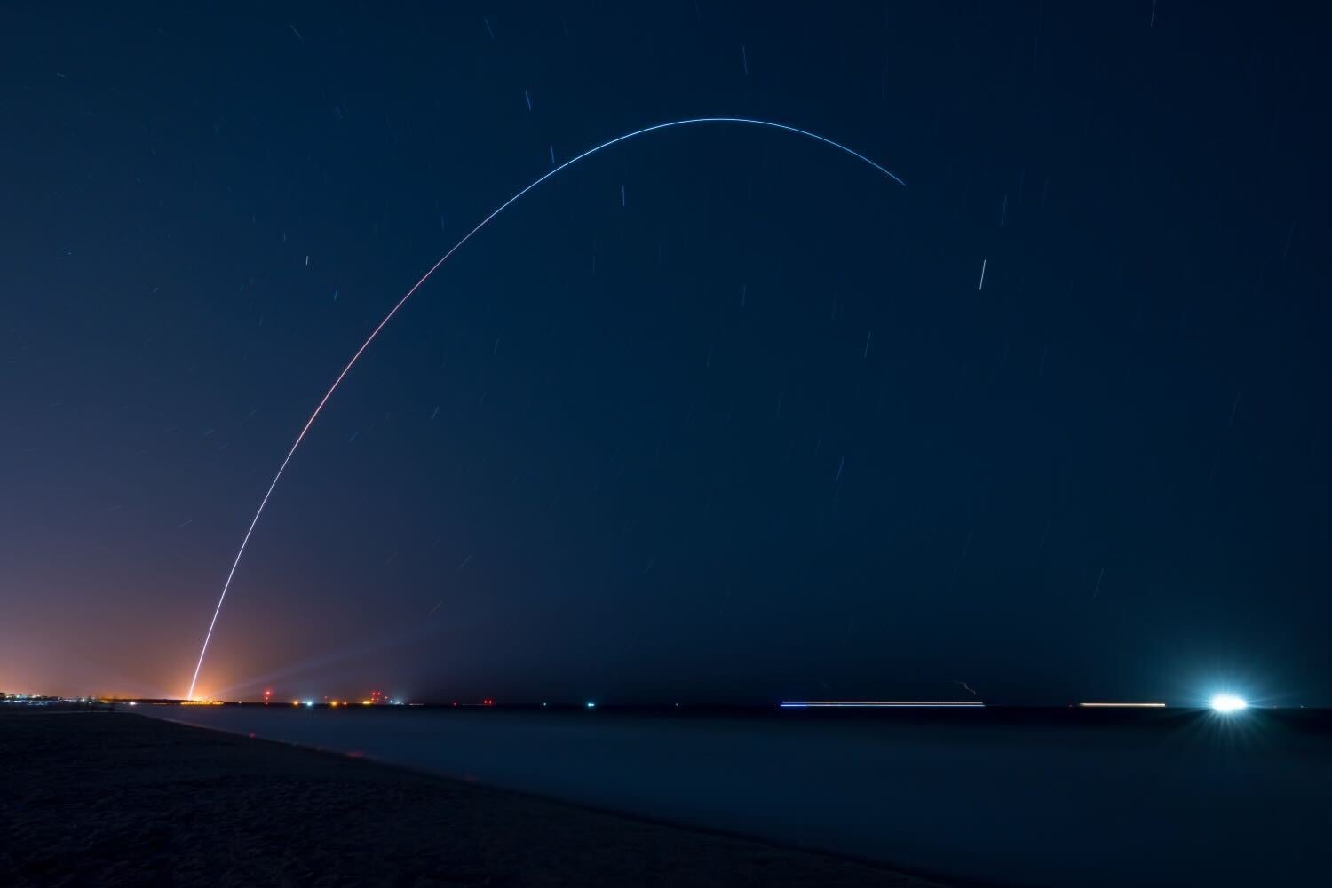 Time lapse photo of Terran R launch, March 23, 2023.