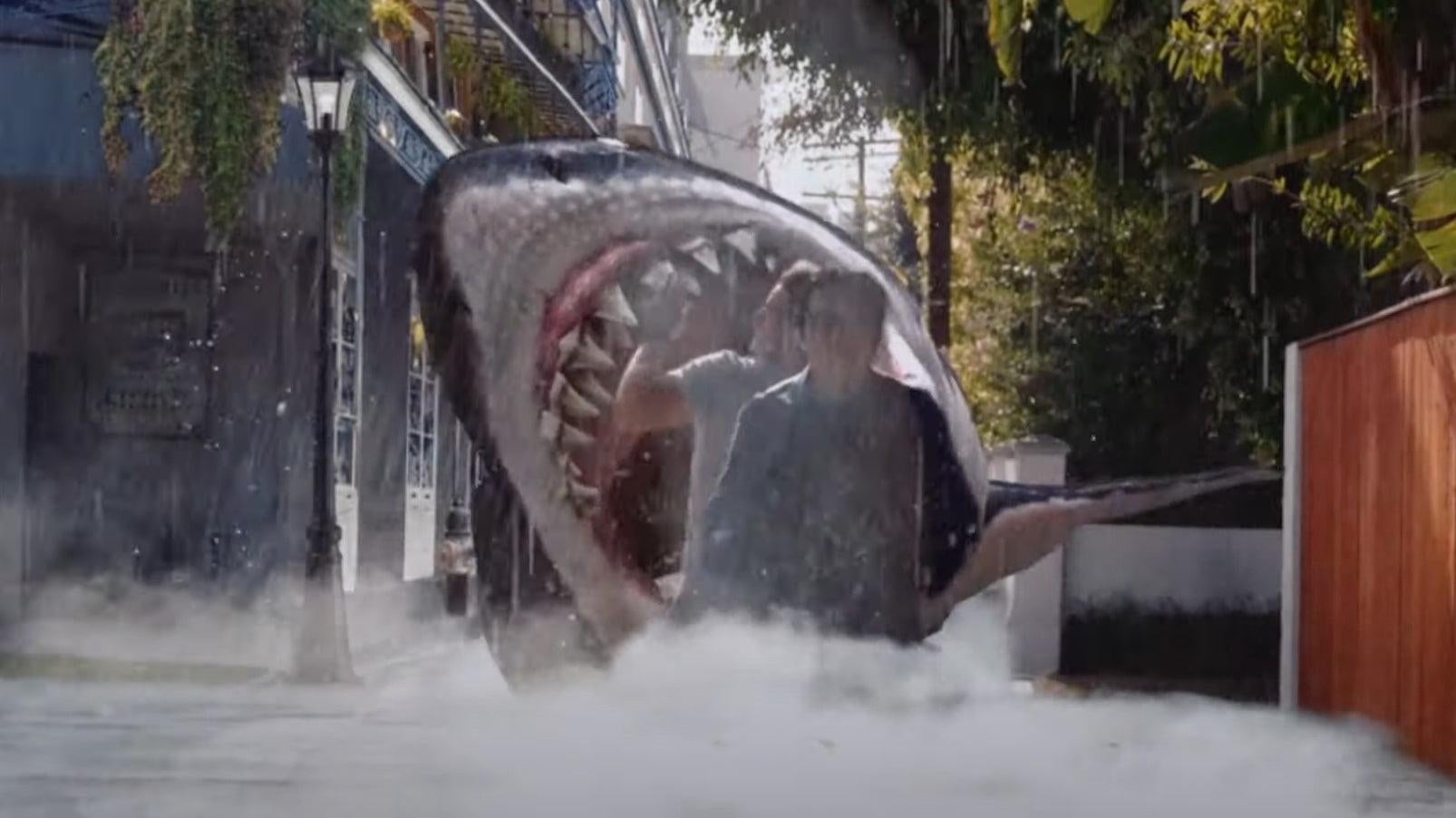 We can’t decide between “Oh hi, shark” or “Ha ha, what a story, shark” for this description so we’ll go with both.