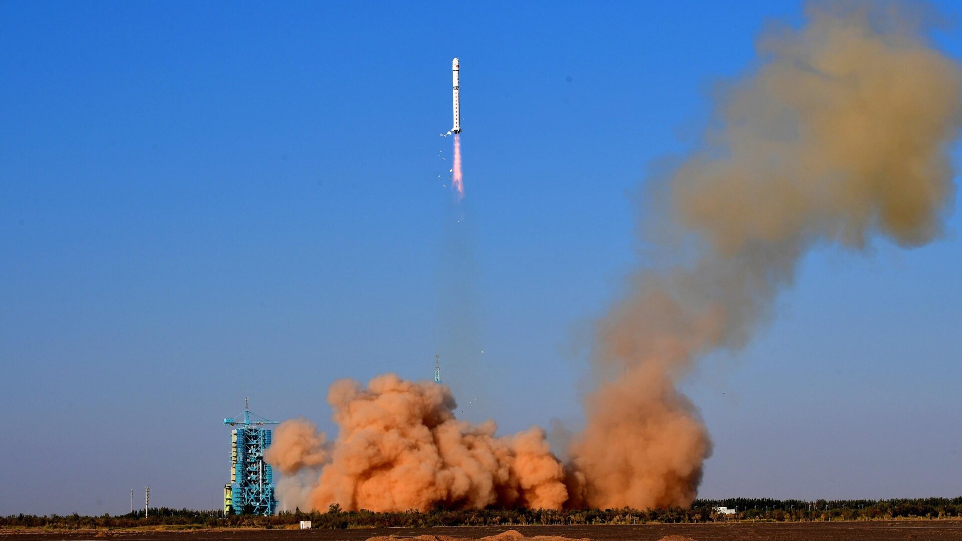 The launch of a Long March 2D rocket in September 2019.