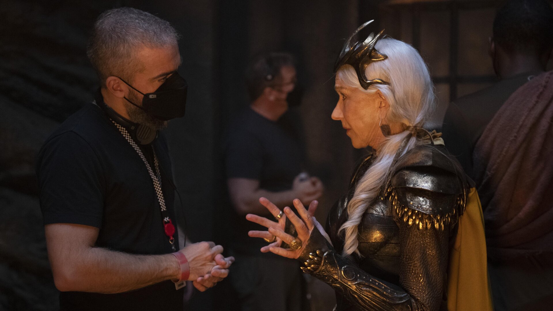 Sandberg with star Helen Mirren.