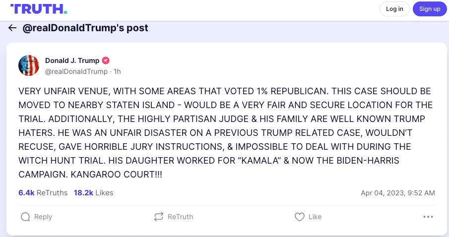 All-Caps “screaming” is one of Trump’s signature influencer modes. 