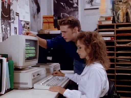 Brandon judgingly reads Andrea’s resignation letter. 