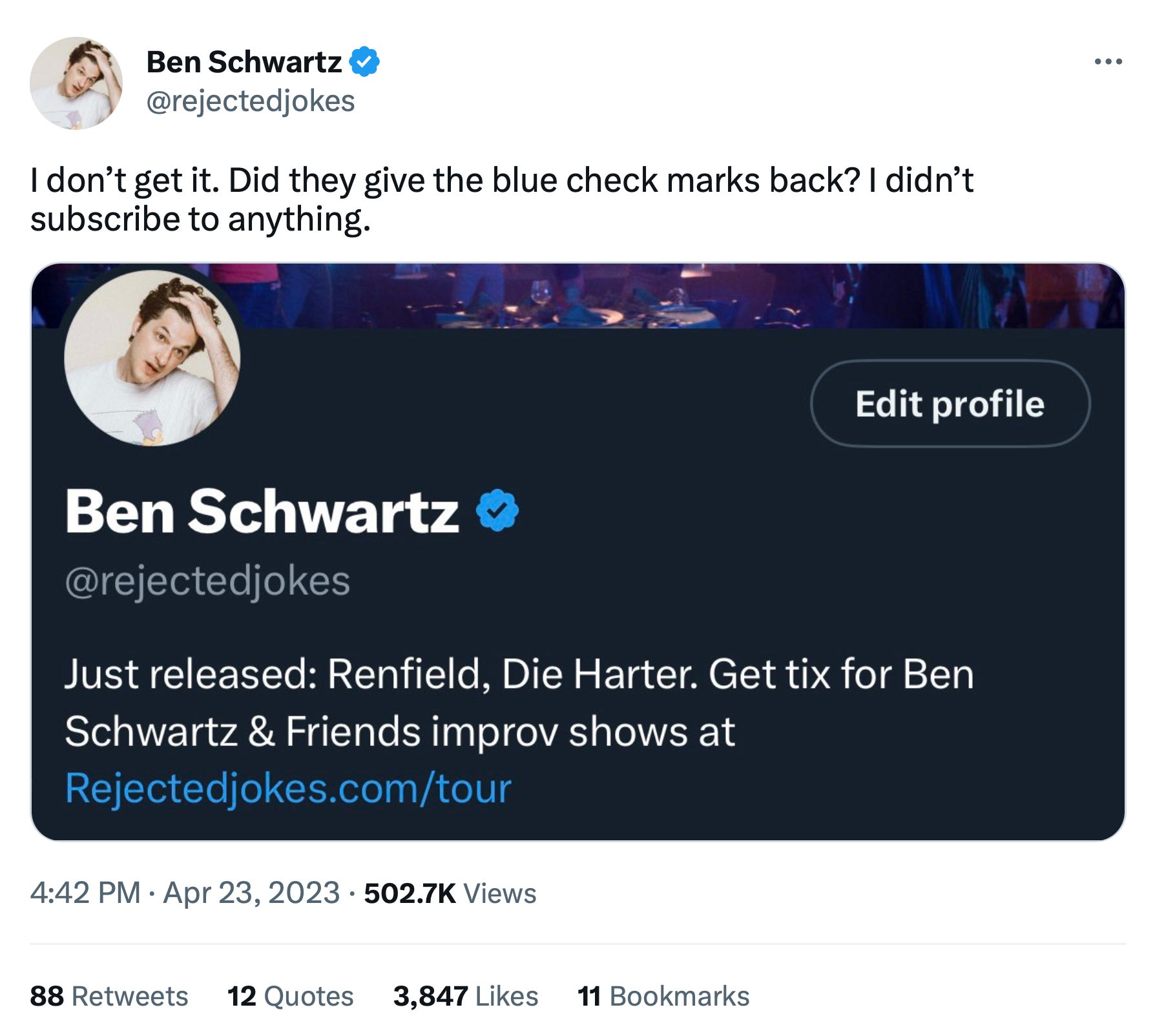 Screenshot: Jody Serrano / Gizmodo / @rejectedjokes