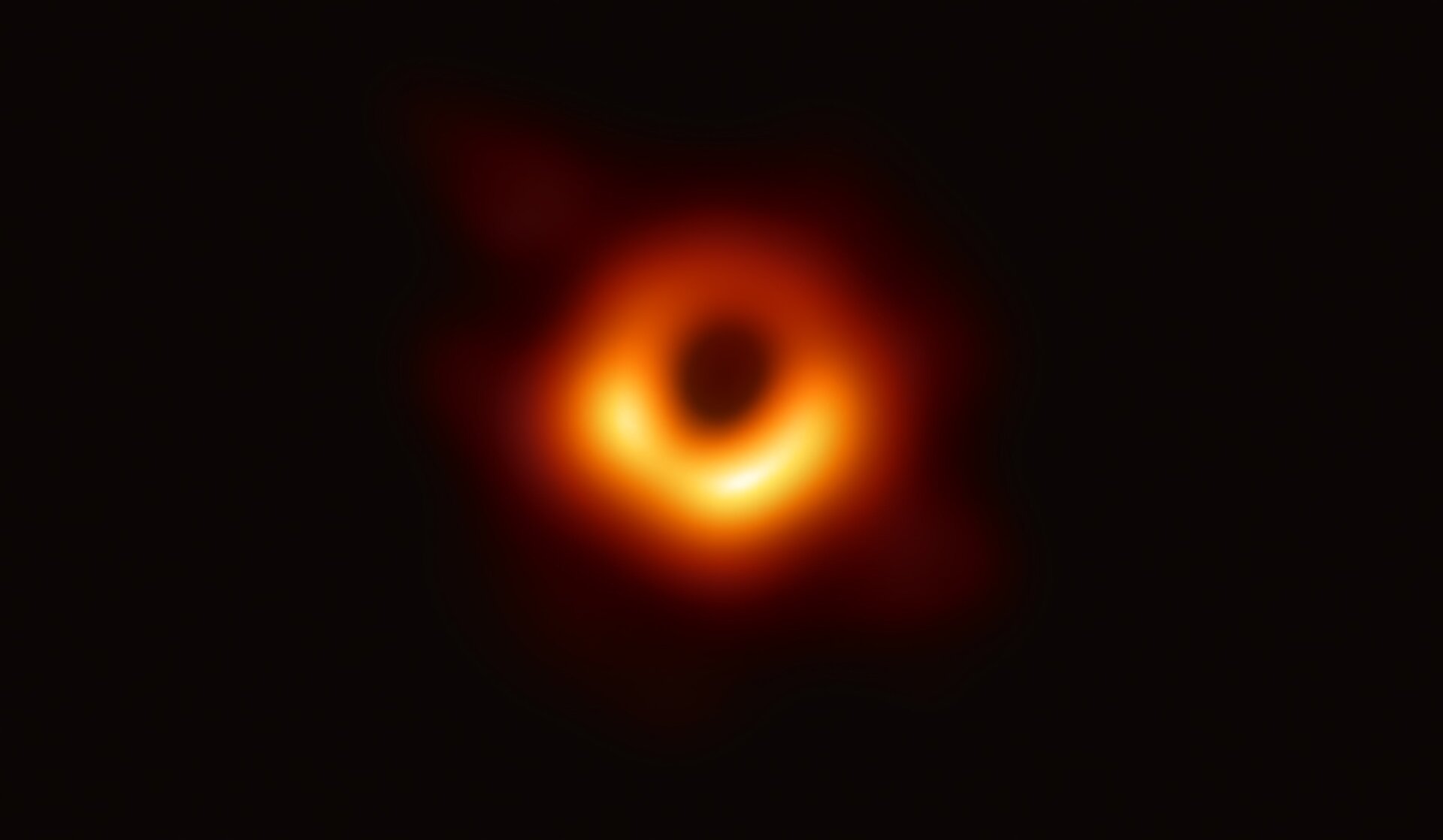 The first image of M87, as seen by the Event Horizon Telescope.