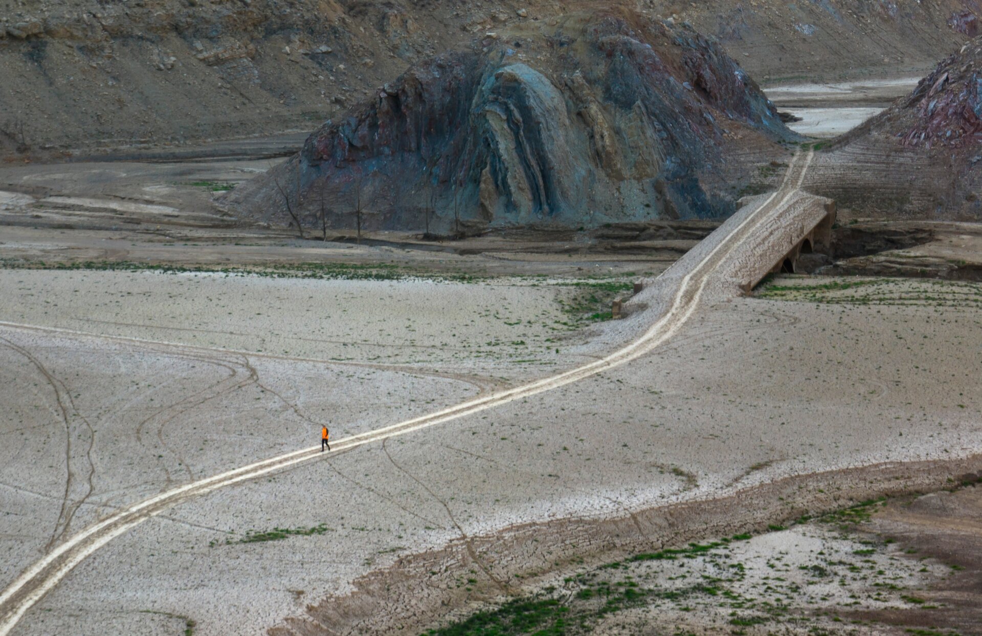 View of La Baells reservoir in Berga, about 112 km (69 miles) north of Barcelona. Spain, Sunday, March 26, 2023. 