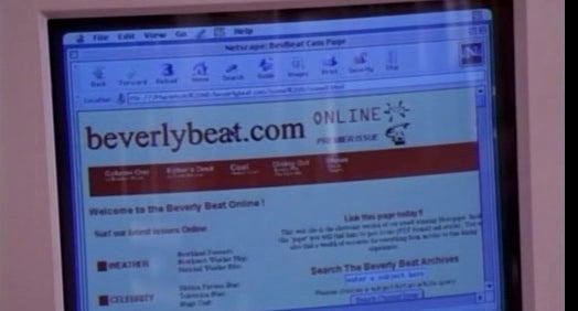 The Beverly Beat website as depicted in 1999. 