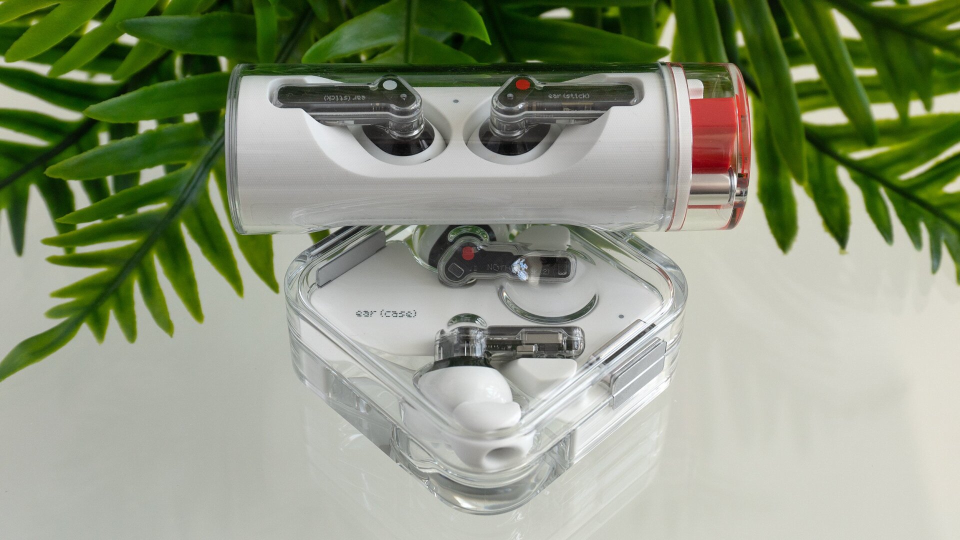 The Nothing Ear (2)‘s charging case (bottom) might be slightly smaller than the Ear (1)‘s, but I still prefer the unique design of the Nothing Ear (stick)‘s charging case.