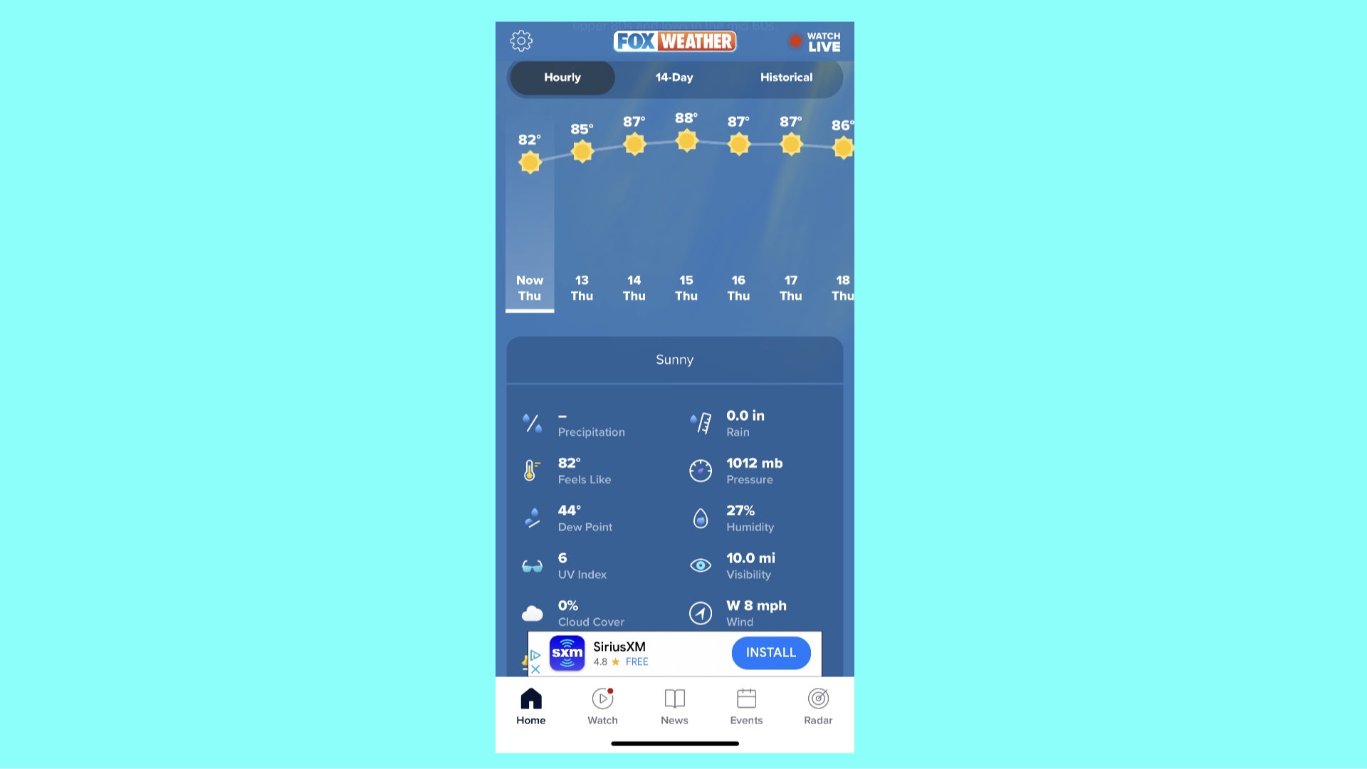 Screenshot: Fox Weather