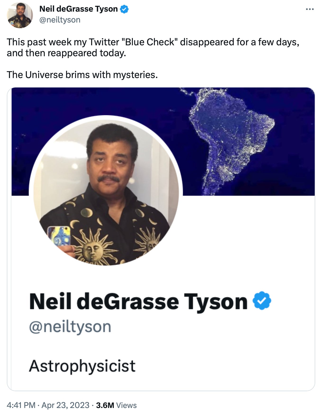 Screenshot: Jody Serrano / Gizmodo / @neiltyson