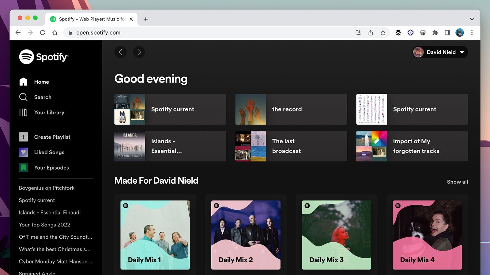 Screenshot: Spotify
