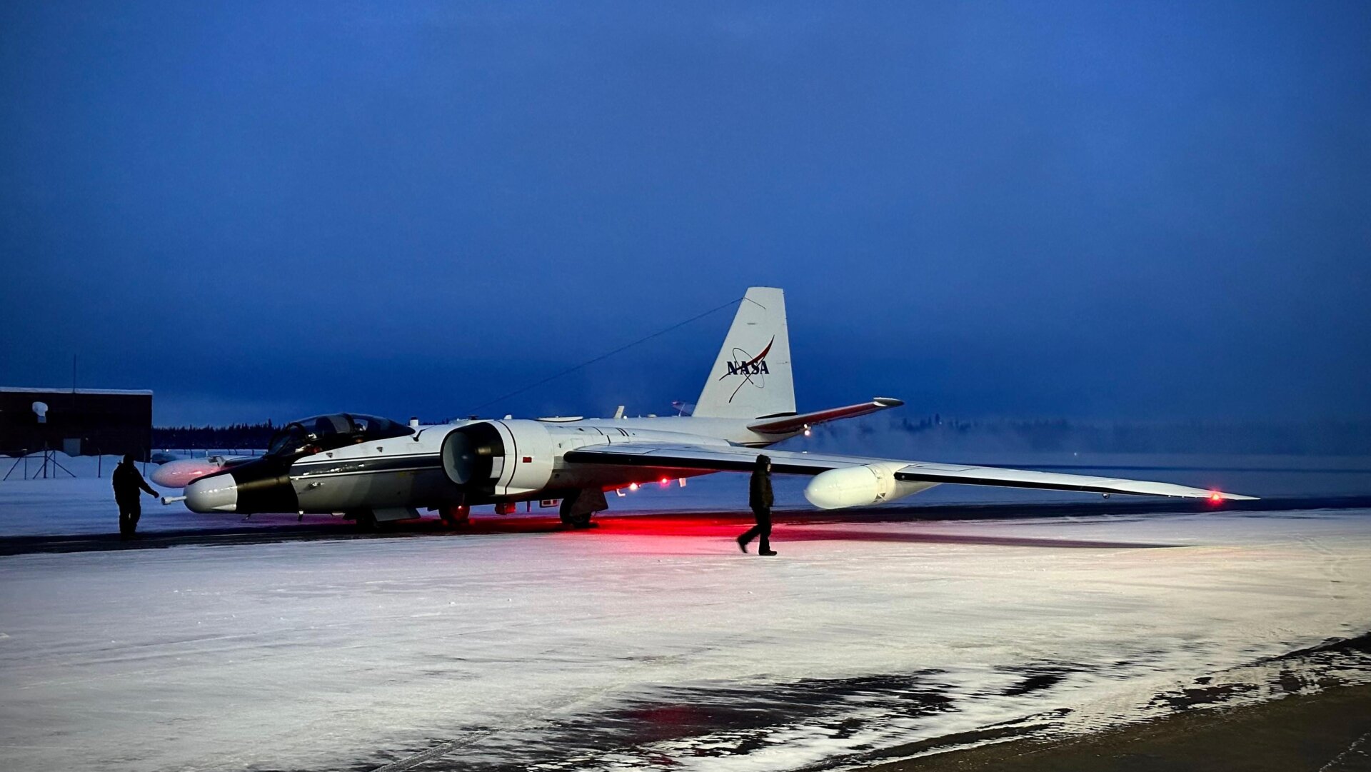 The retrofitted warplane used for the SABRE mission was once a B-57 bomber and is now designated a WB-57. The W stands for “weather”.