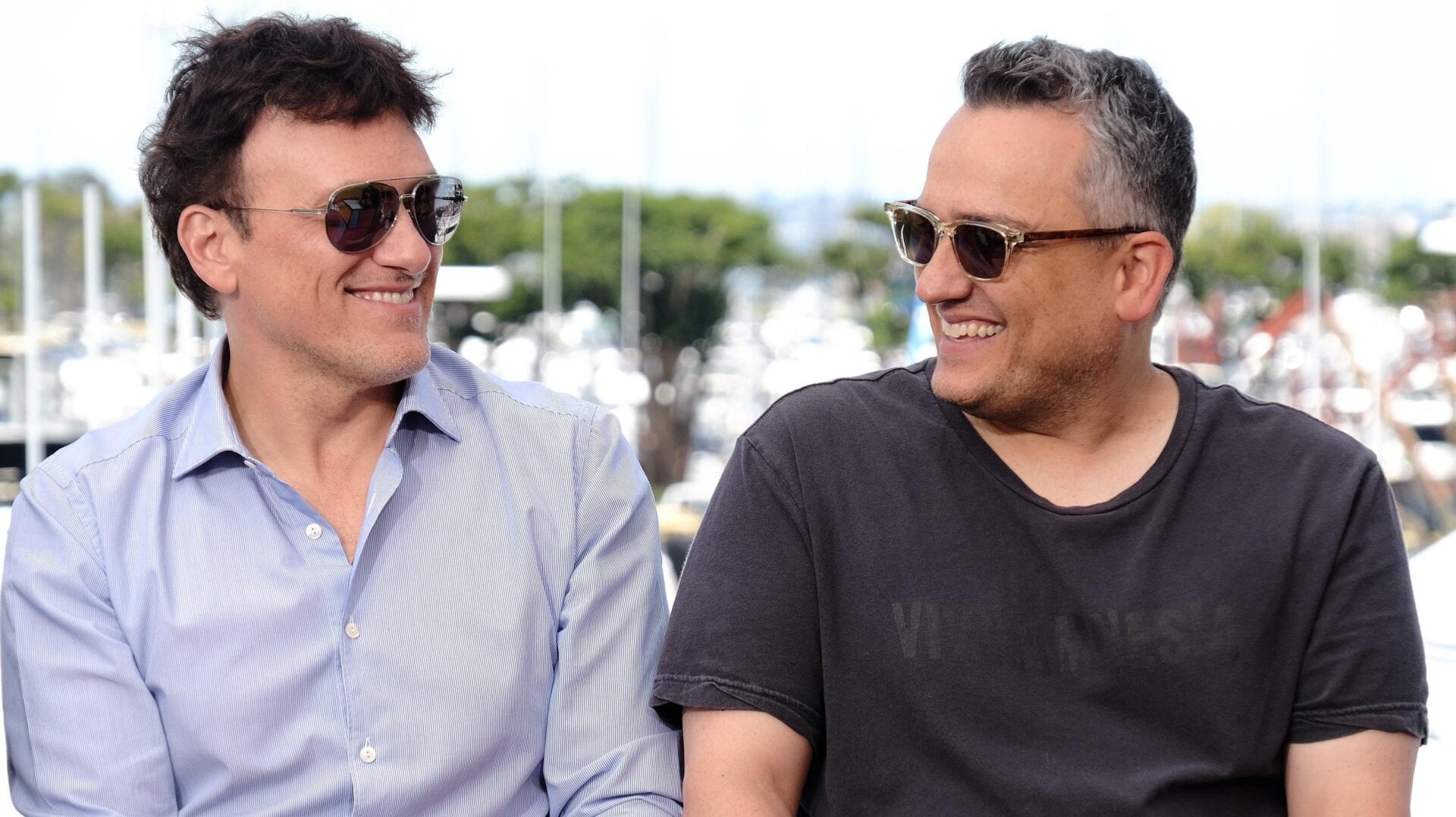 Anthony Russo and Joe Russo at San Diego Comic-Con 2019.