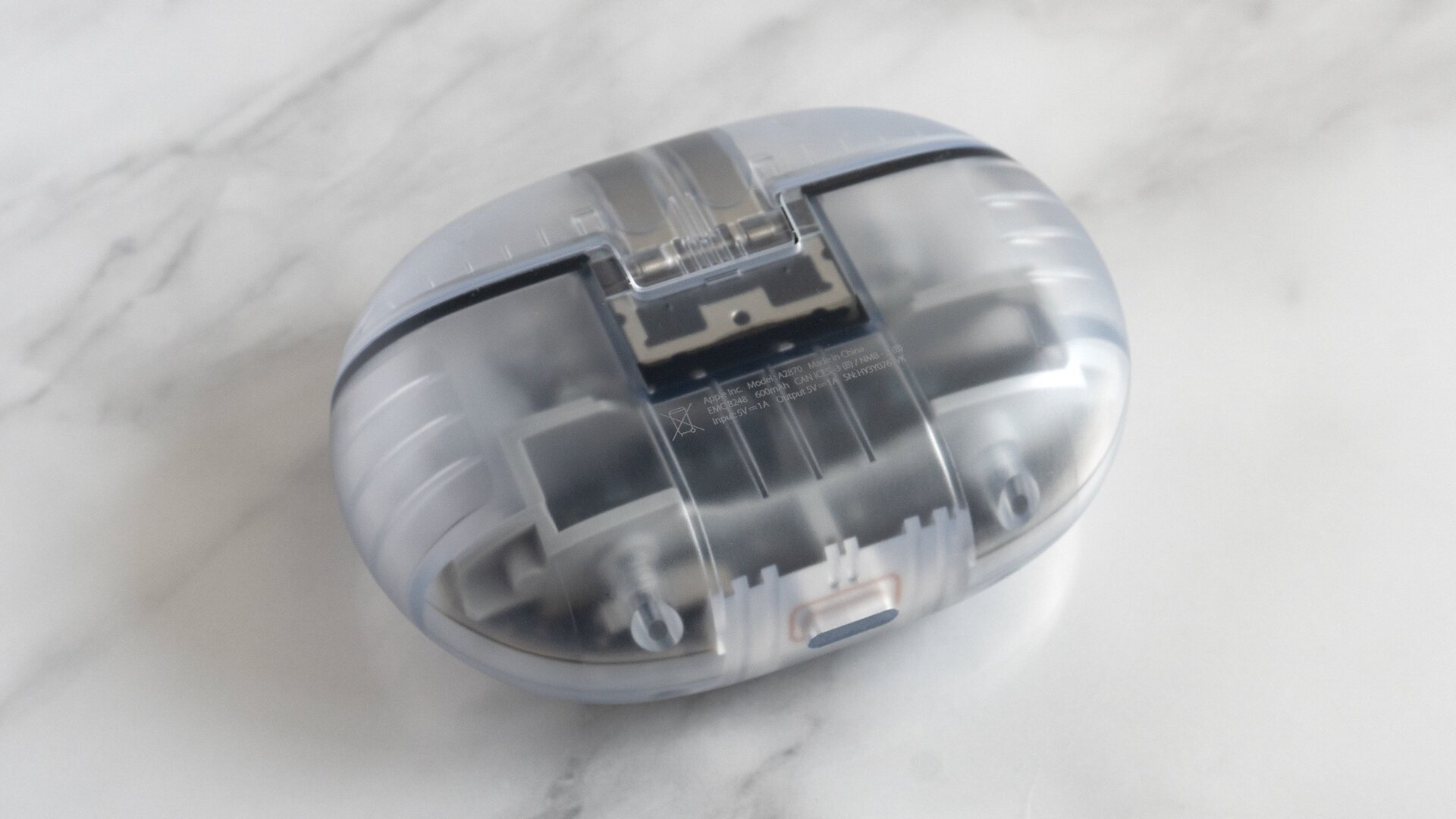 The Beats Studio Buds + charging case with its transparent housing might give airport FAA agents the wrong idea about what it is.