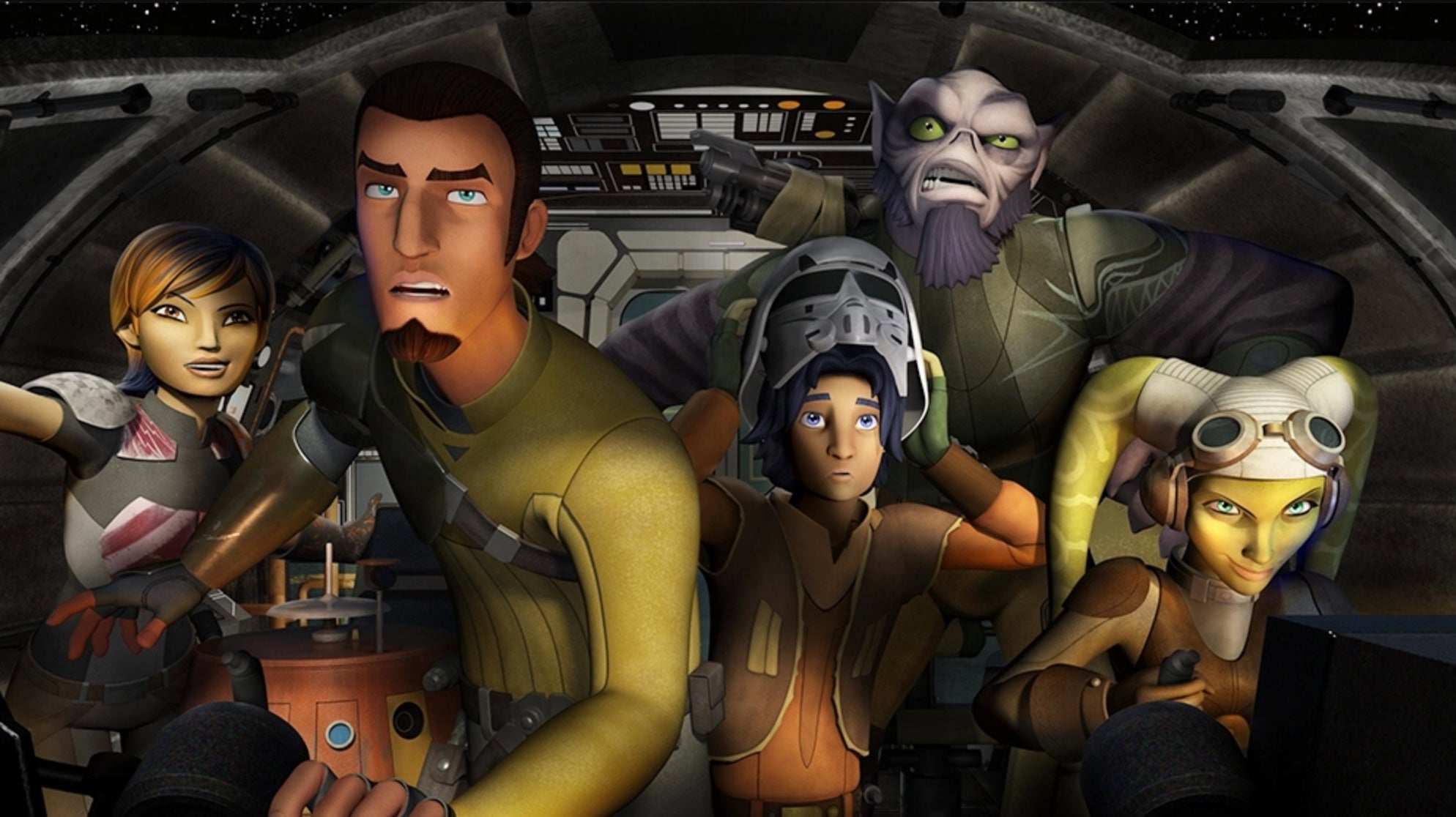 The Ghost crew, Sabine, Chopper, Kanan, Ezra, Zeb and Hera will continue their story on Ahsoka.