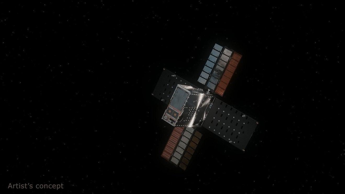 An artist’s rendering of the Lunar Flashlight.