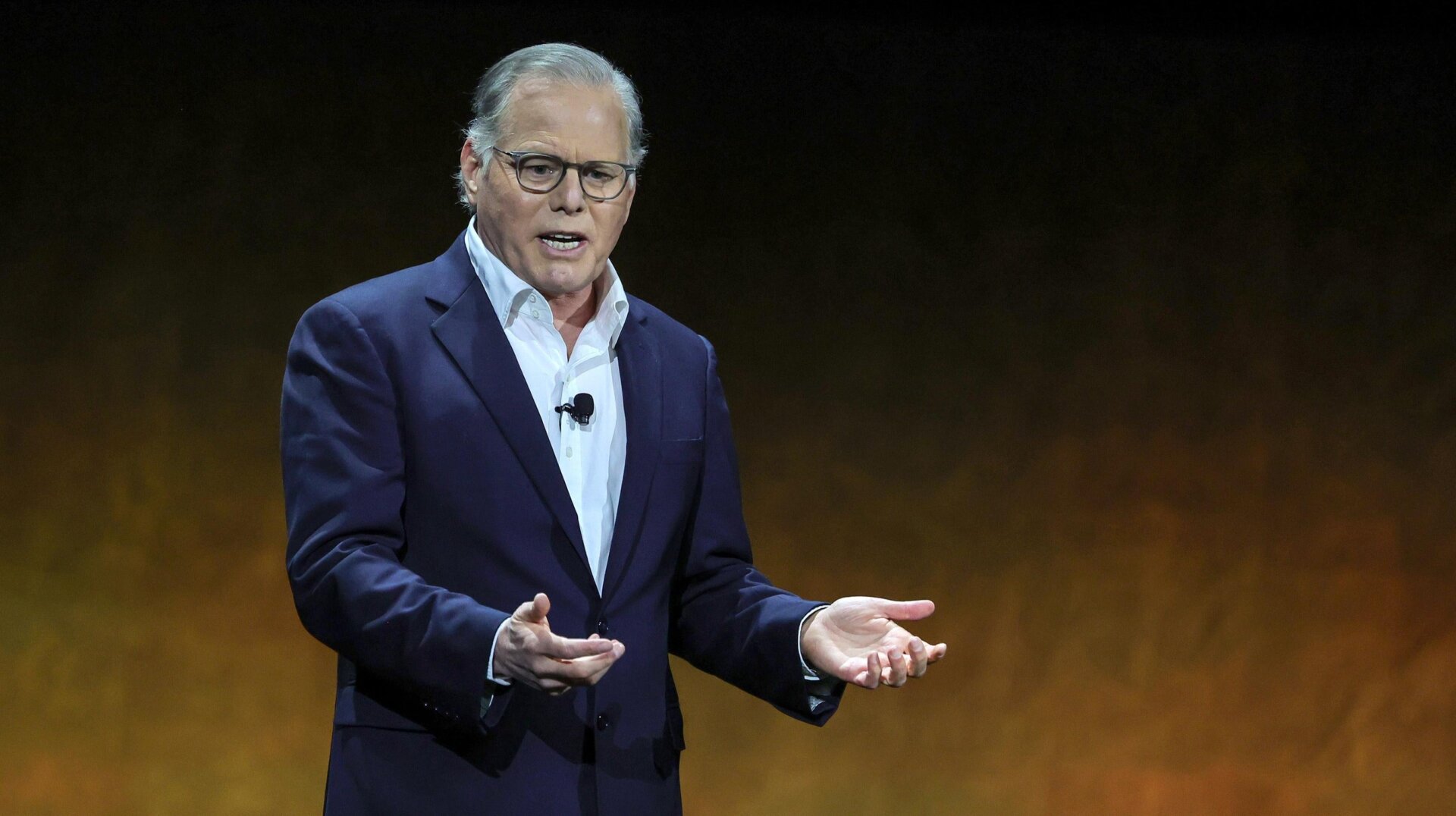 Warner Bros. Discovery president and CEO David Zaslav speaks onstage during the Warner Bros. Pictures Studio presentation during CinemaCon on April 25, 2023 in Las Vegas, Nevada.