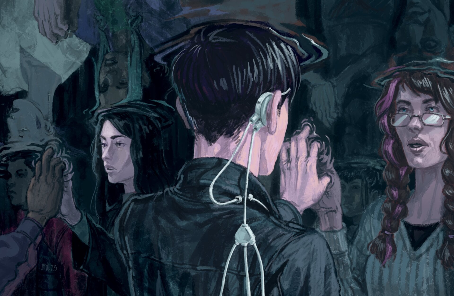 Image: Girl by Moonlight | Illustration by Jabari Weathers