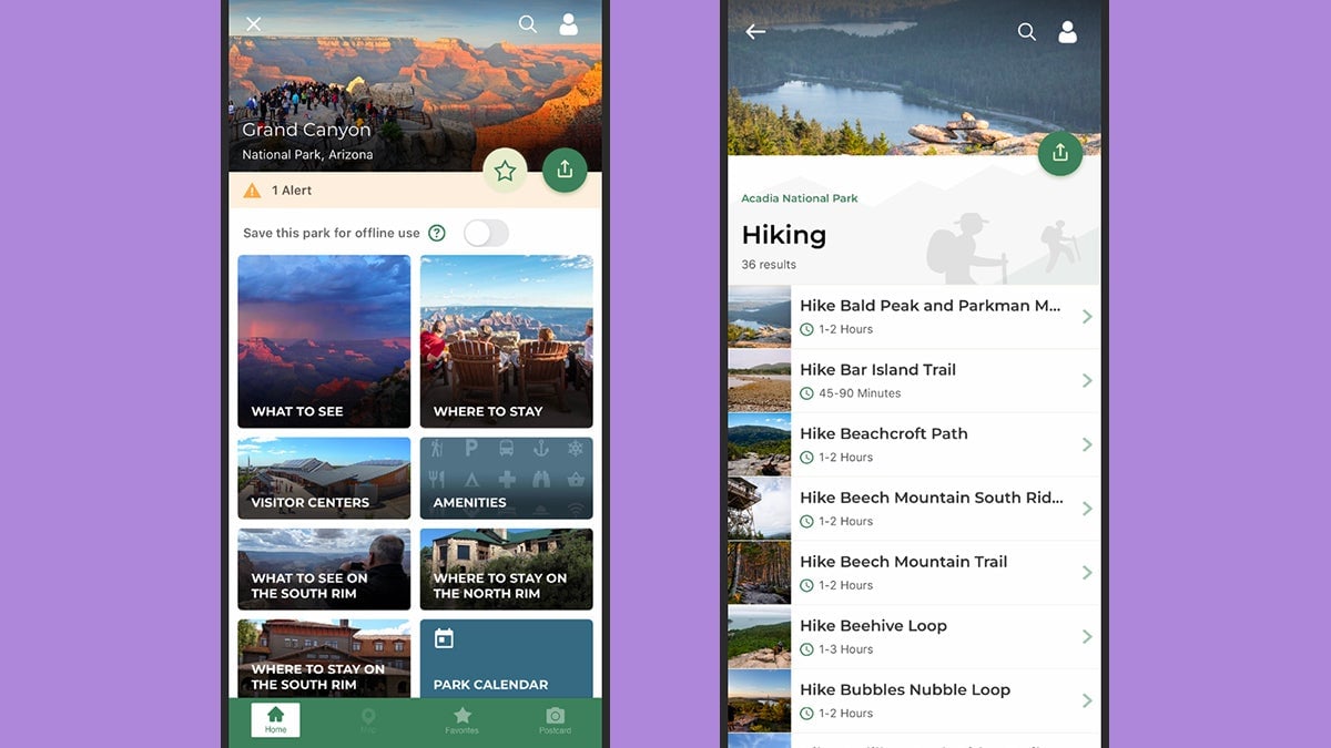 Screenshot: National Park Service