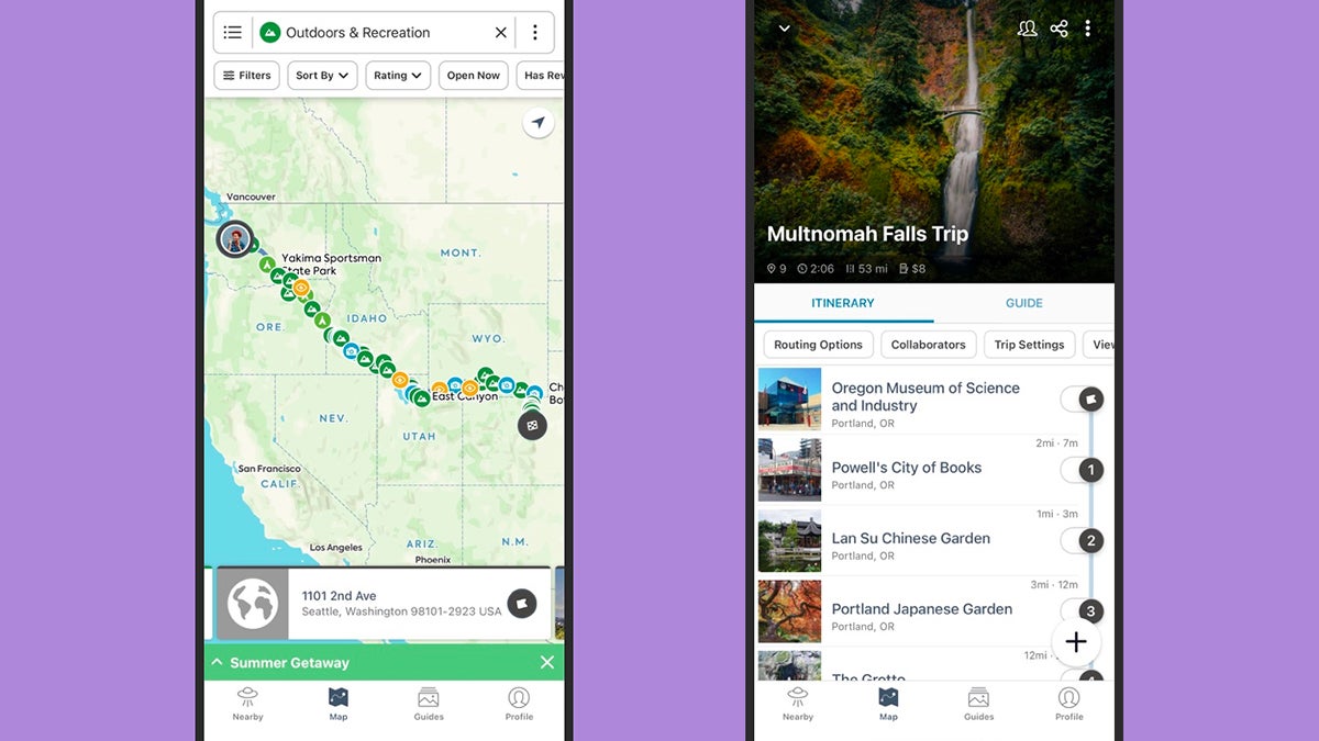 Screenshot: Roadtrippers