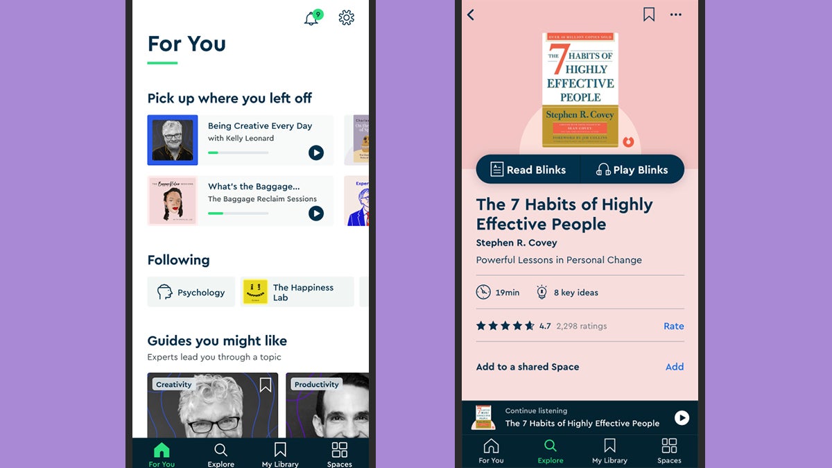 Screenshot: Blinkist