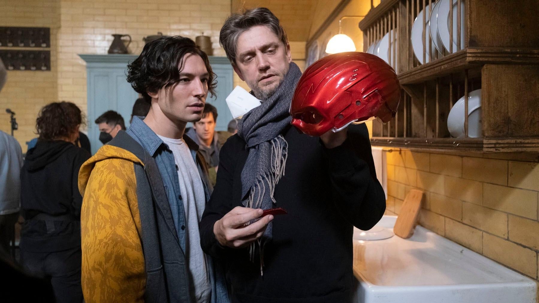 Andy Muschietti, directing Ezra Miller in The Flash.