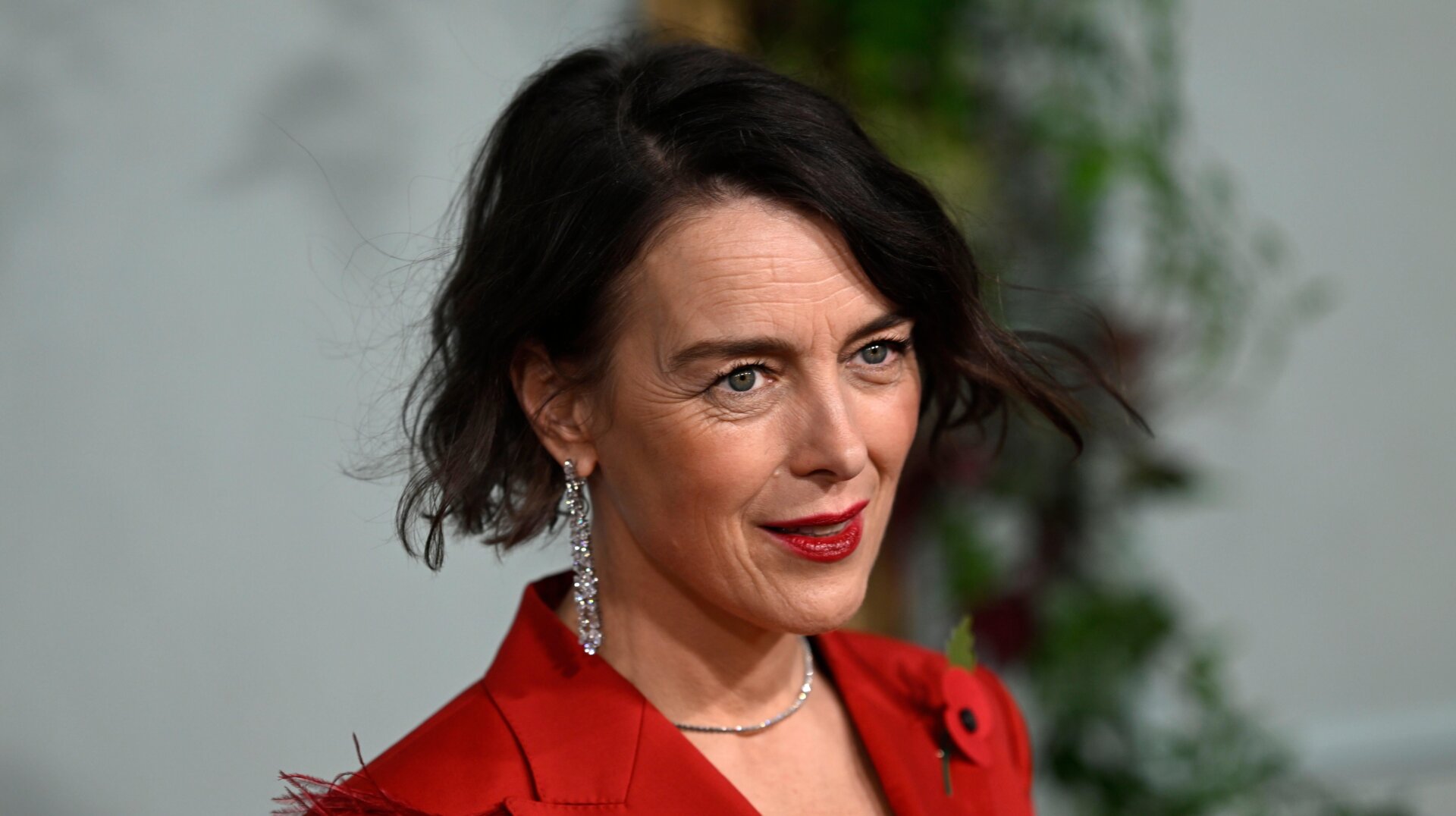 Olivia WIlliams attends The Crown season five world premiere  on November 08, 2022 in London, England.